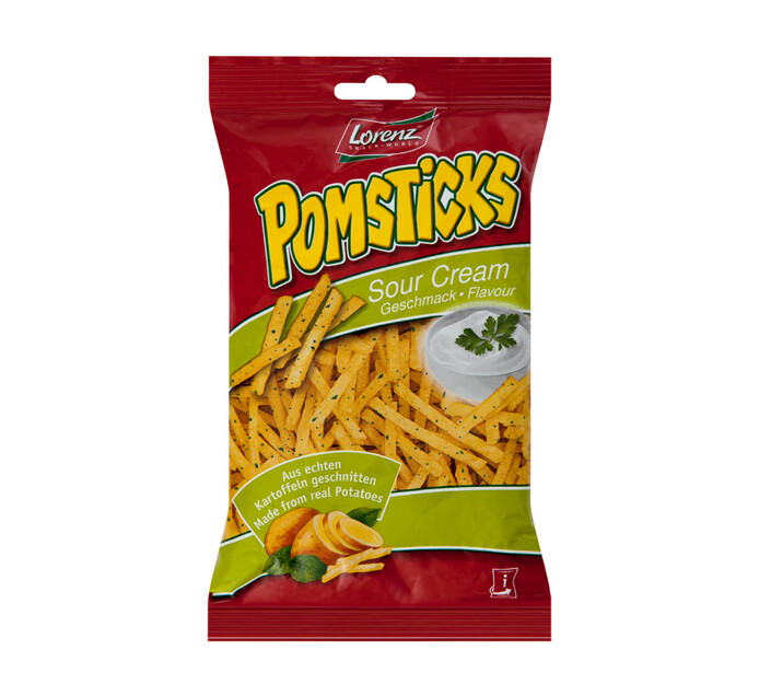 Lorenz Pomsticks Sour Cream (1 x 100g) Bag Potato Chips Chips