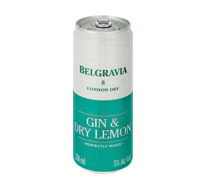 Belgravia Gin and Dry Lemon (6 x 330ML) Makro