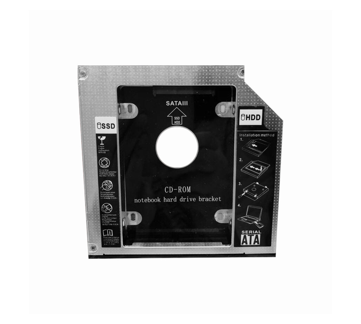 Universal SATA 2nd HDD HD SSD Enclosure Hard Drive Caddy Tray 9.5mm Makro