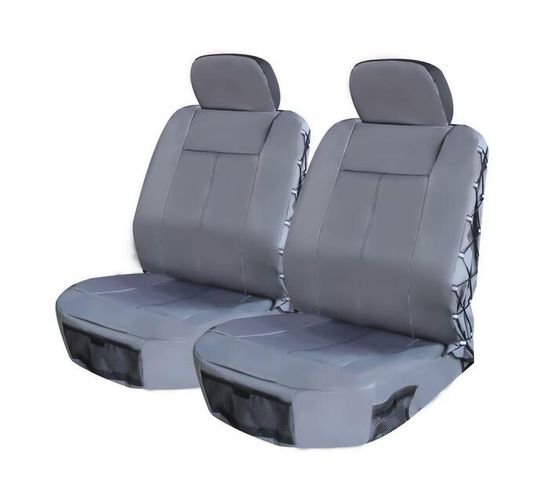 ACA - Safari 4 Piece Front Seat Cover Set - Grey