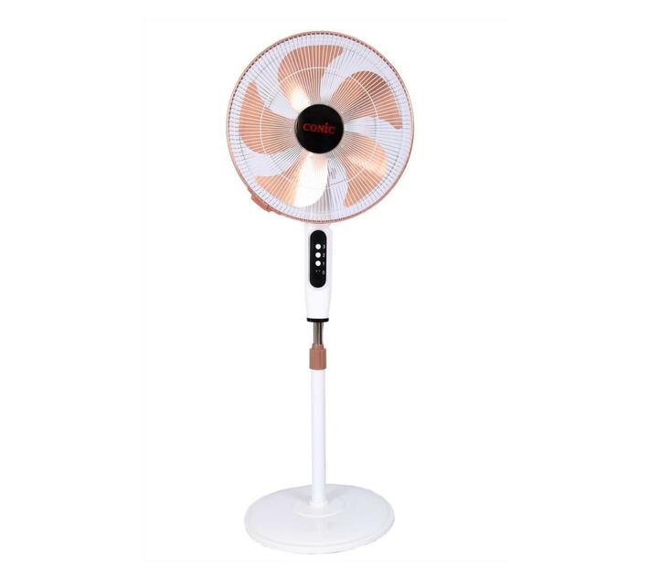 Stand fan 16" White with rose gold Makro