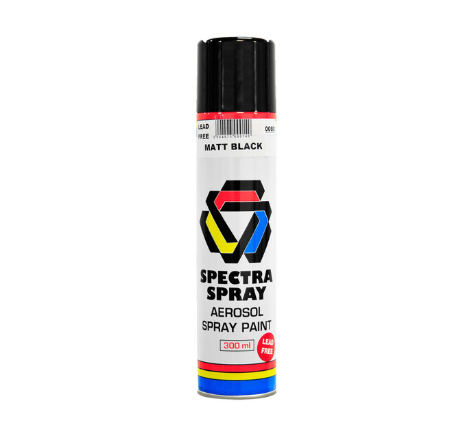 Spectra 300 ml Spray Paint Matt black Aerosols Aerosols Spray