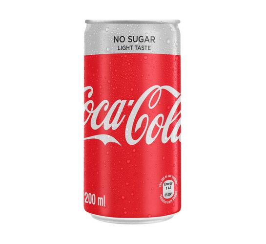 Coca-cola Light/No Sugar Soft Drink Can (24 x 200ml)