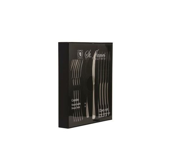 St James Oxford Cutlery - 12pc Steak Knives & Forks Gift Box