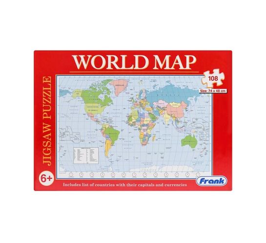 No Brand 108-Piece World Map Puzzle 