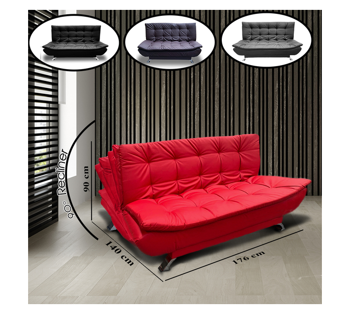 Gotham Sleeper couch Midnight Black Makro