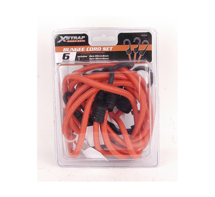 X-strap 6 Pce Heavy duty bungee cord combo pack 