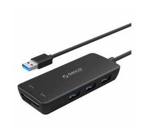 Orico 3 Port USB3.0 Hub With TF and SD Card Reader - Black
