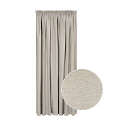 Cq Classic Collection 230 x 250 cm Sienna Taped Curtain Taupe 
