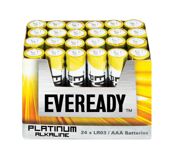 Eveready Platinum AAA Batteries 24Pack Alkaline Batteries Batteries Batteries Cameras