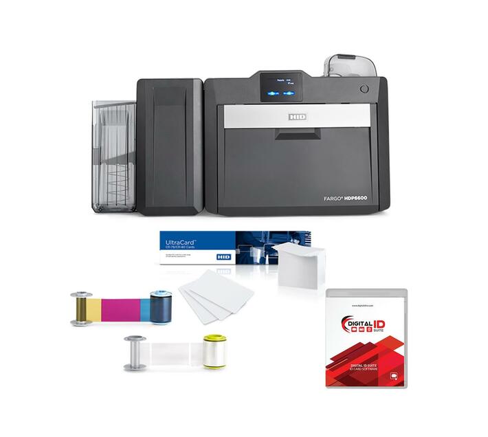 HID FARGO HDP6600 DualSided PVC ID Card Printer Makro