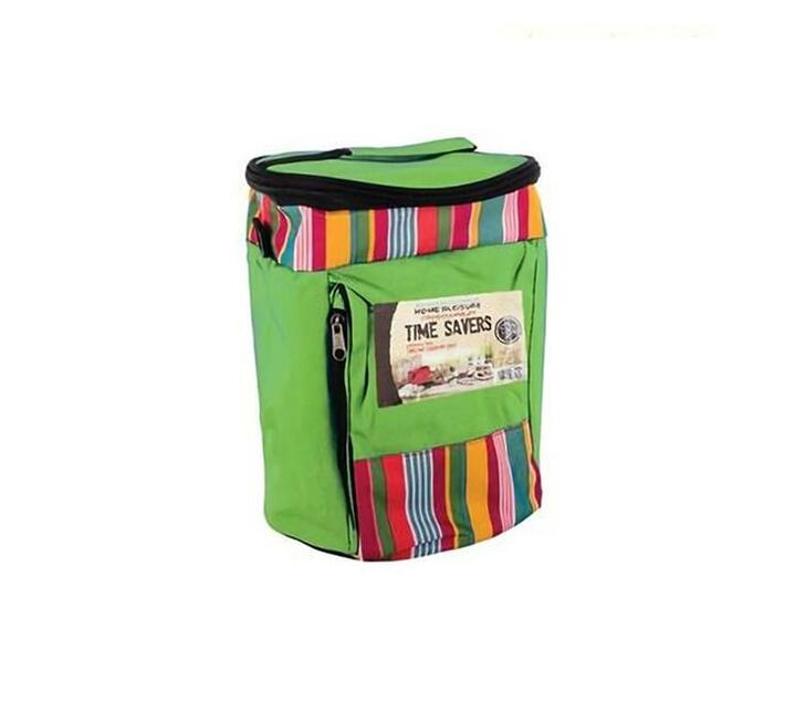 Green Nylon Cooler Bag & Pocket 28cm x 22cm Makro
