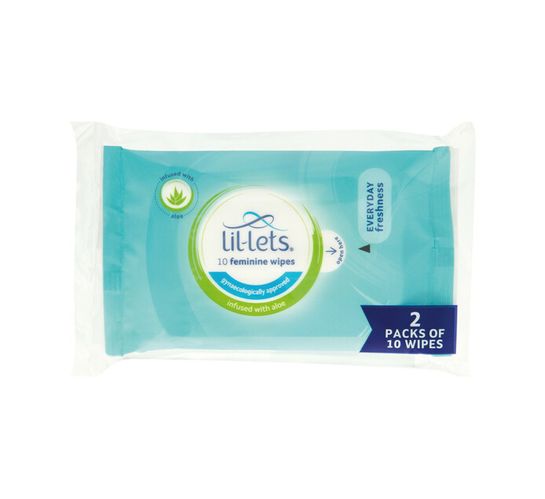Lil-lets Intimate Care Wipes Aloe Fresh (10 x 2's)