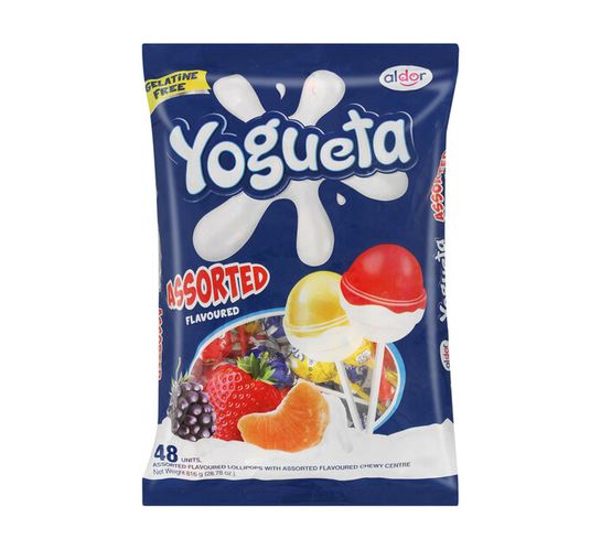 Yogueta Lollipops Assorted (1 x 48's)