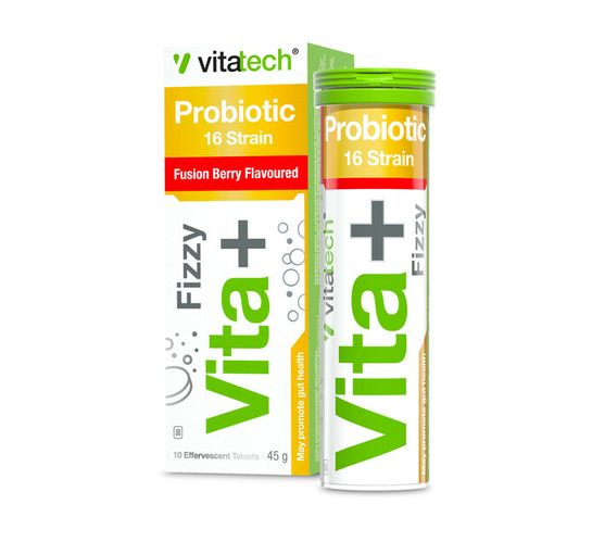 Nutritech 10's Vitatech Vita + Probiotic Effervescent Fizzies 