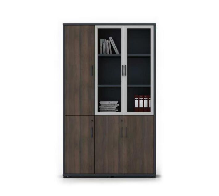 GOF Furniture - Nozari 2 Office Cabinet, Dark Brown