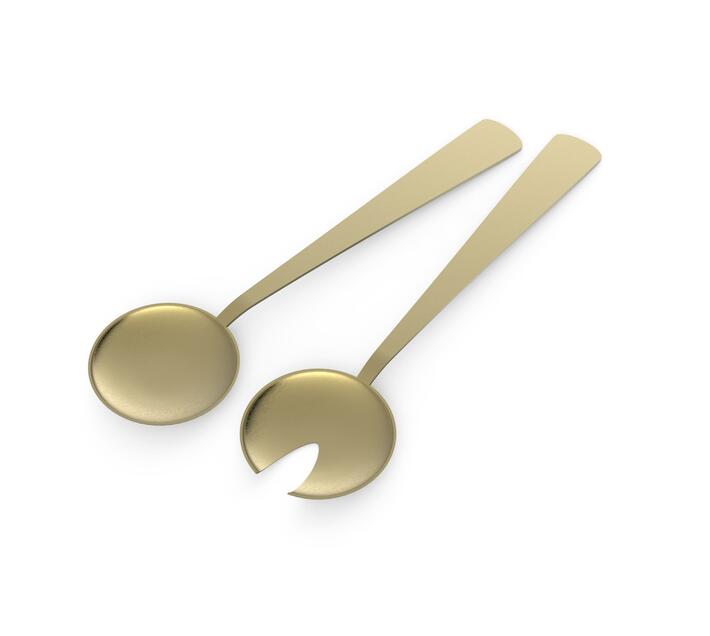 Dusk Salad bowl and Servers Set in Black & Gold Gift Box Makro