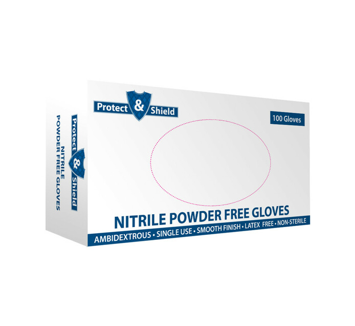 ASN Medium Nitrile Disposable Gloves Blue Makro