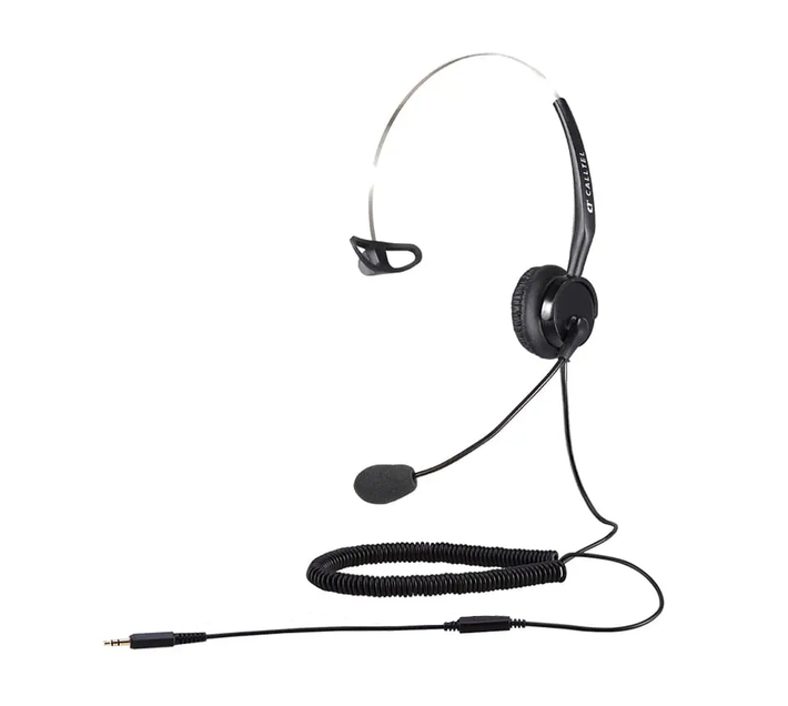 Calltel T400 MonoEar Headset NoiseCancelling Mic Single 3.5mm