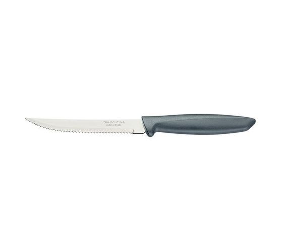 Tramontina 13cm Serrated Steak Knife Plenus Range, Dishwasher Safe - Grey