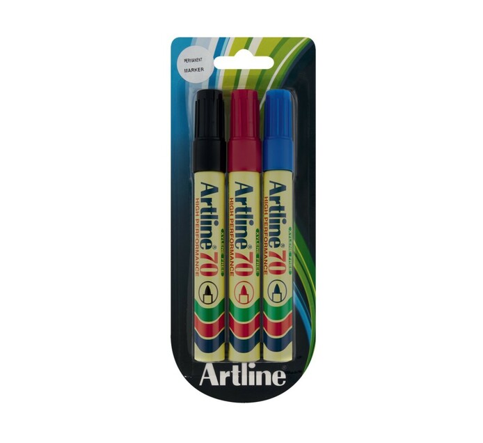 Artline 70 Permanent Marker (3 Pack) Makro