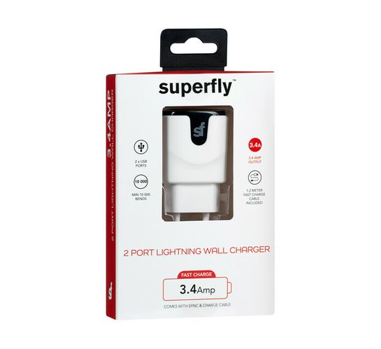 Superfly 18 Watt Ultra Fast Charger White 