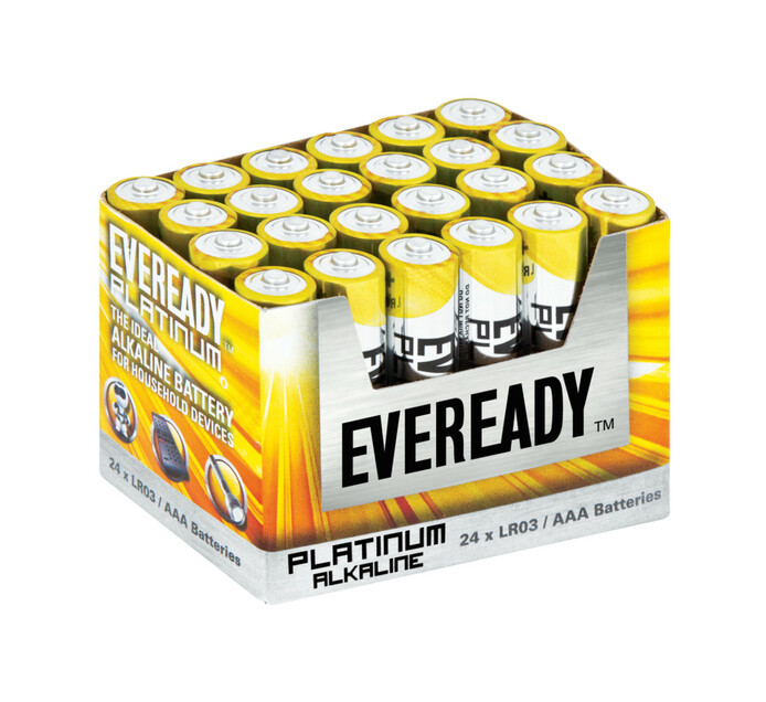 Eveready Platinum AAA Batteries 24Pack Alkaline Batteries