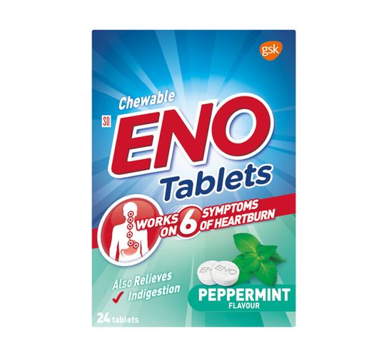 ENO Heartburn & Antacid Tablets Peppermint (1 x 24's)