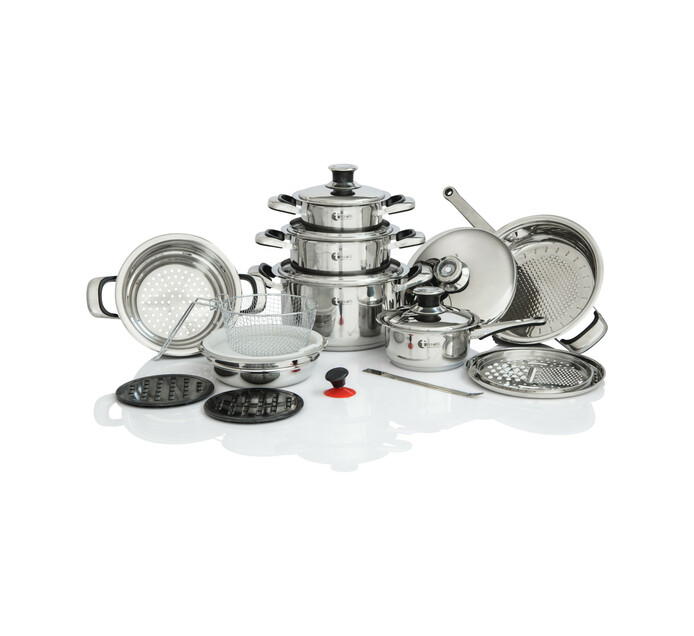 Tissolli 21-Piece Crown Stainless Steel Cookware Set 