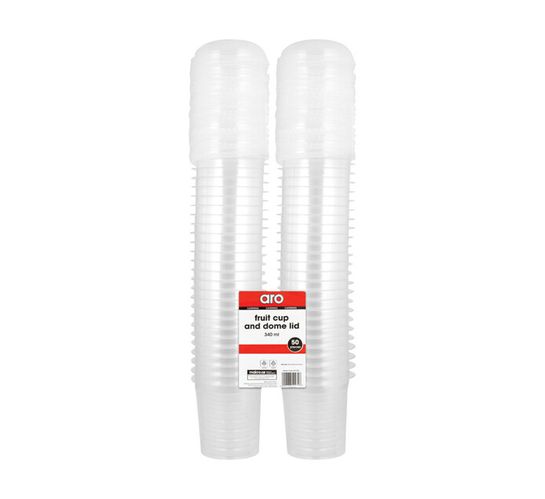 ARO Fruit Cup And Dome Lid (1 x 340ml x 50's)