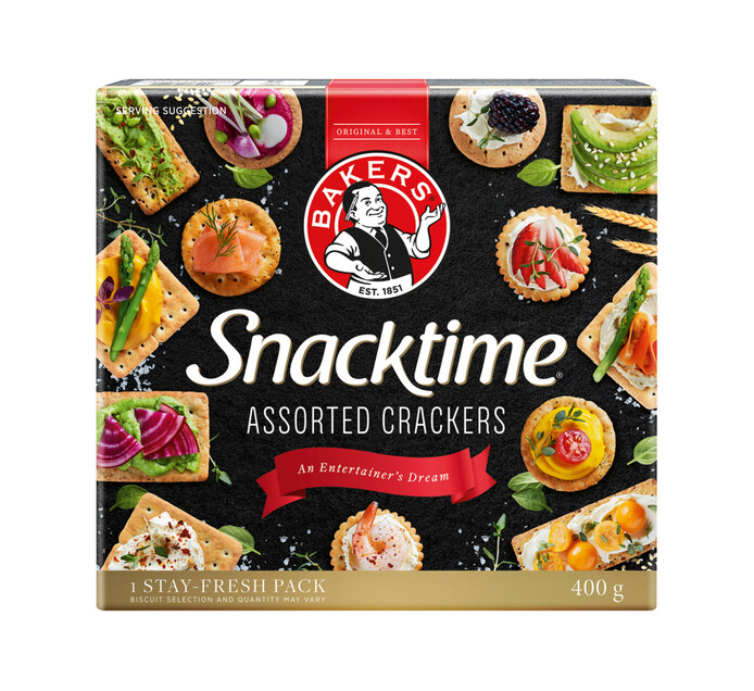Bakers Snacktime Savoury Biscuits (8 x 400g) Toffees Toffees and