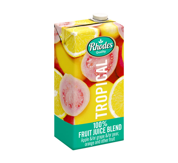 Rhodes 100 Fruit Juice Blend Tropical (6 x 1lt) Makro