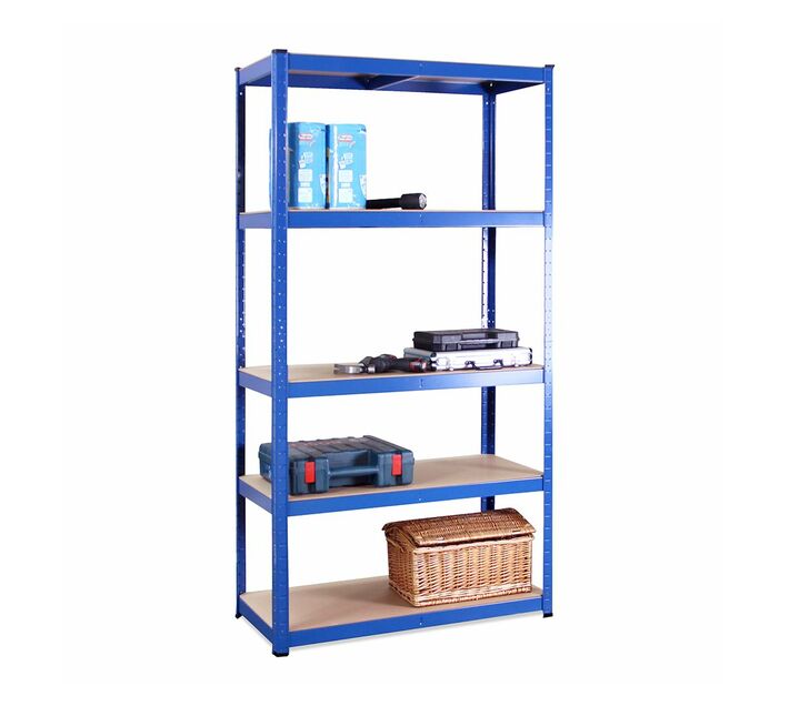GRack 5 Tier Shelf Steel Blue Shelving Galvanised and Painted