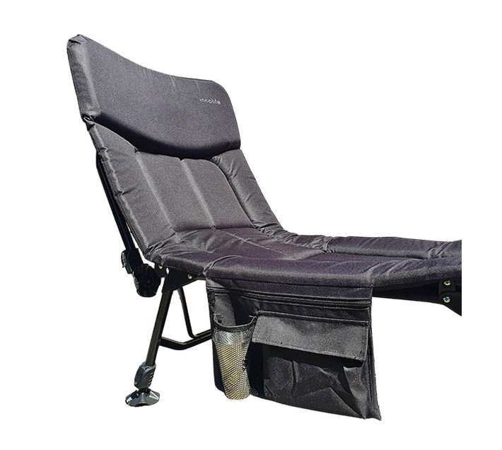 Camping Bed Comfort Padded Adjustable Backrest & Leg Height Makro