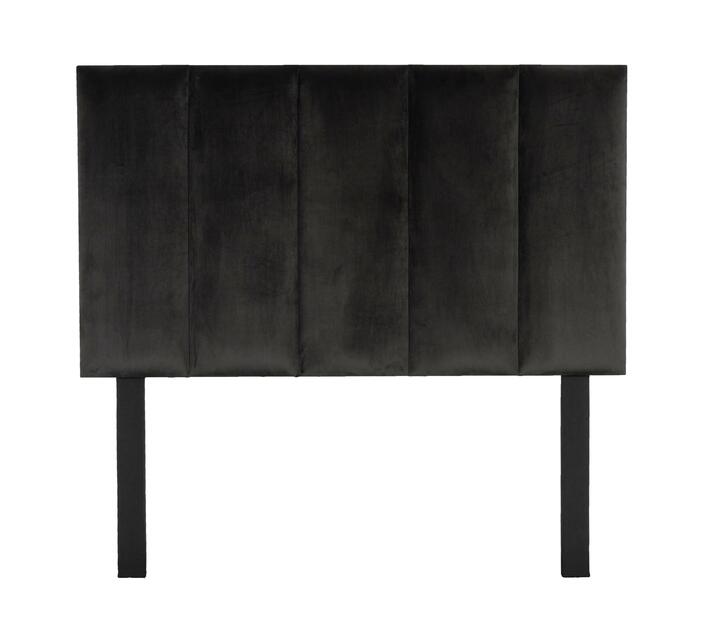 Taylor Queen Headboard Velvet Black Makro
