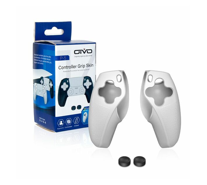 PlayStation 5 Wireless Controller Gaming Kit - Grips and Thumb Pads - White