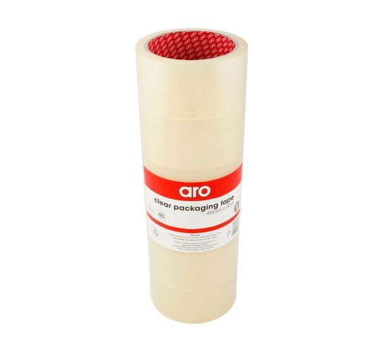 ARO 48 mm x 50 m Clear Packaging Tape 6-Pack 