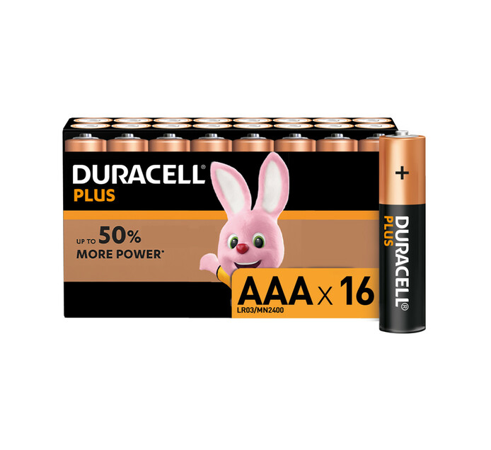 Duracell Plus Power AAA 16Pack Alkaline Batteries Batteries