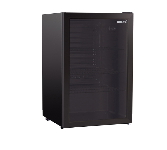 HUSKY 130L UNDERCOUNTER BEVERAGE COOLER GLASS DOOR BLACK Makro