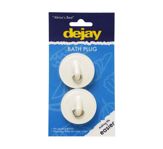Dejay 2 Piece Bath Plug White 