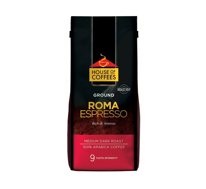 House Of Coffees Pure Ground Coffee Espresso (12 x 250g)