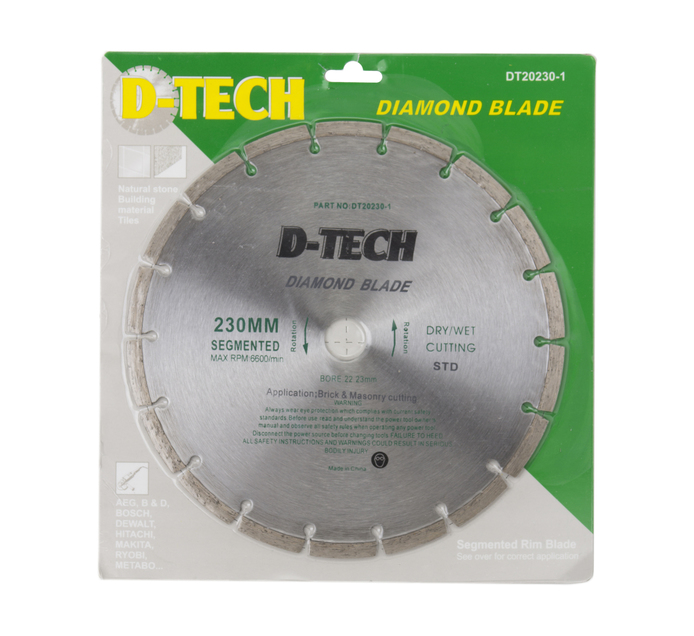 Dtech 230 mm Diamond Cutting Disc Makro