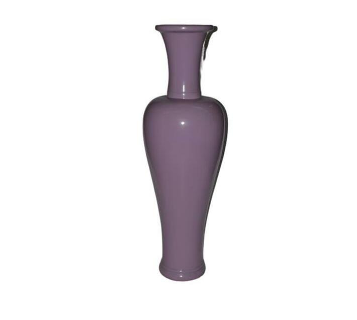 Vase Ceramic 115cm Elina Long Neck Purple - Decor Essentials