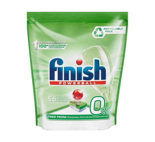 Finish Auto Dish Washing Tablets 0% (1 x 56's)