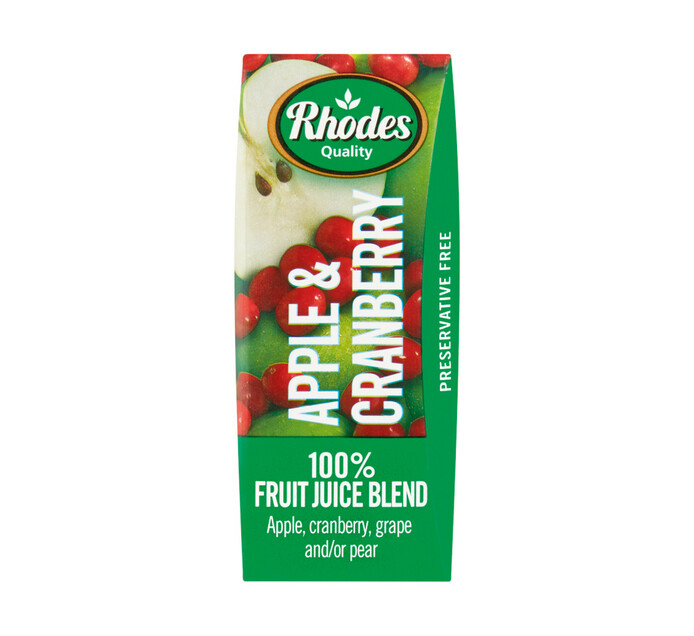Rhodes Fruit Juice Blend Apple & Cranberry (24 x 200ml)