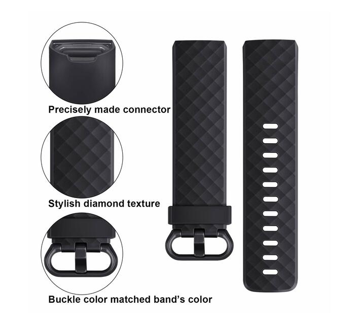 fitbit charge 3 silicone strap