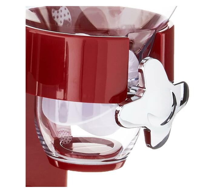 7.5 Liter Double Barrel Cereal Dispenser with Portion Control Red Makro