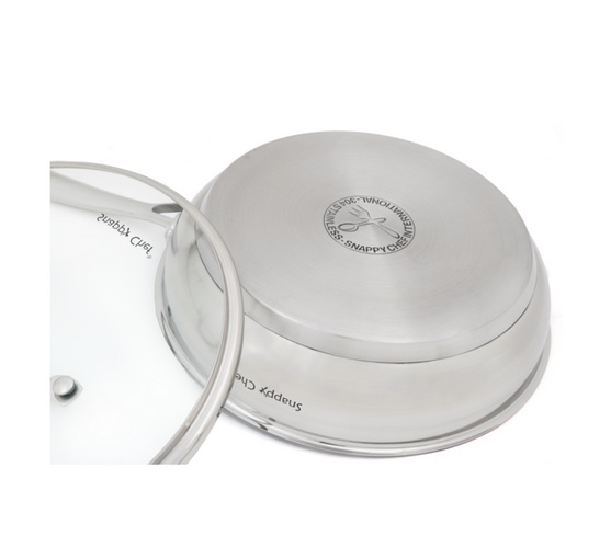 Snappy Chef 26cm Platinum Stainless Steel Frying Pan
