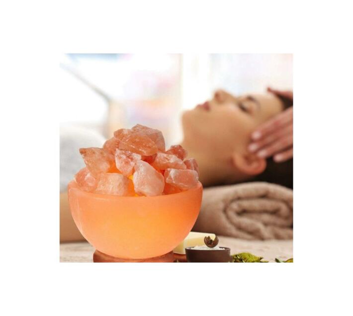 Himalayan Crystal Salt Lamp Fire Bowl with Salt Chunks 3.54kg Makro