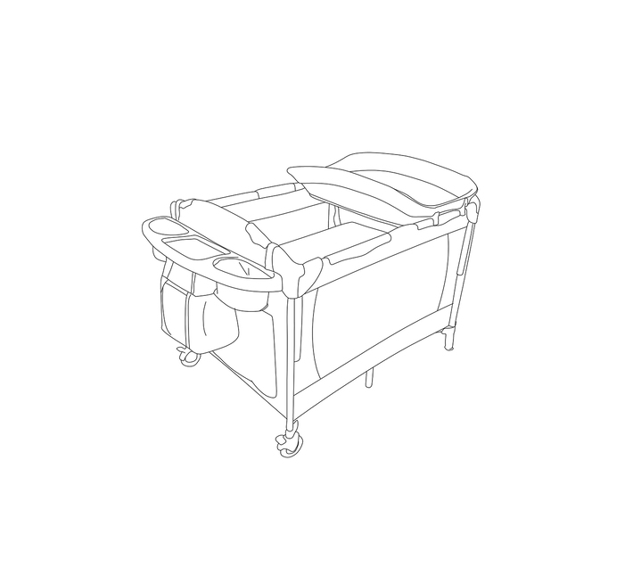 Snuggletime Camp Cot with Changer and Side Storage Makro